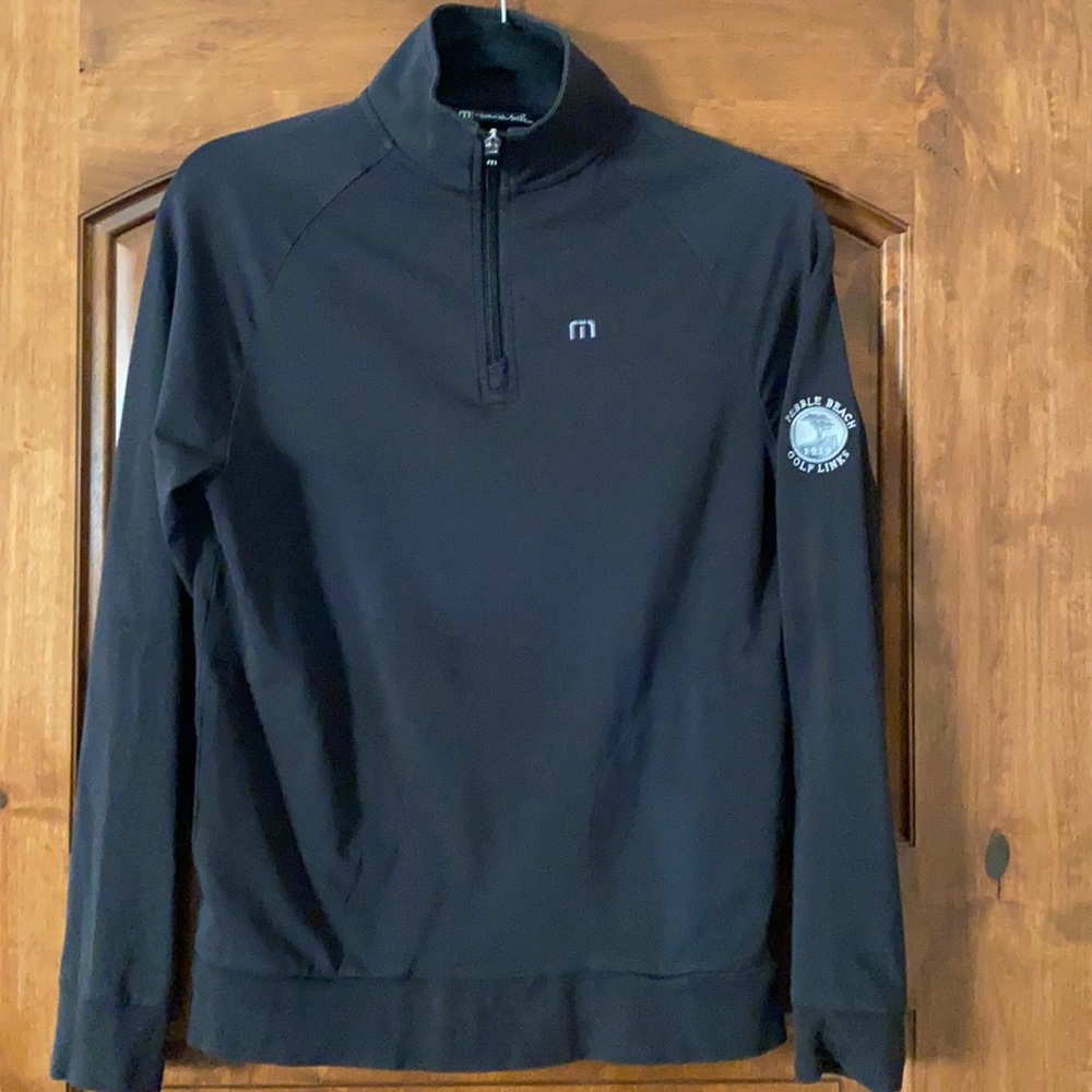 Travis Mathew Youth Quarter Zip Jacket - Size Med. Pebble Beach Golf Links Logo